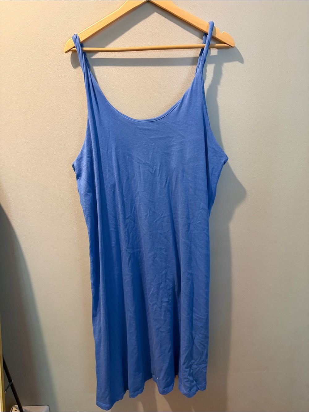 H&M Light Blue Sleeveless Knot-Shoulder Dress